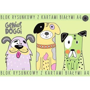 Opakowanie Blok rysynkowy A4/15K biały Genius Doggi (10szt)