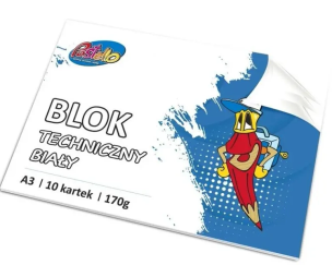 Blok techniczny A3 170g 10 kartek. Wydawca: Alfa Pastello. Multiszop.pl Opakowanie Blok techniczny A3 170g 10 kartek
