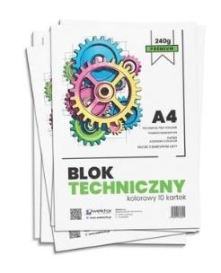 Opakowanie Blok techniczny A4/10K kolor premium 240g (10szt)