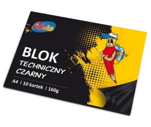 Opakowanie Blok techniczny A4 160g 10 kartek czarny
