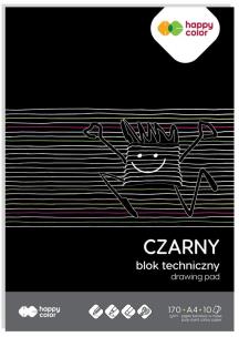 Opakowanie Blok techniczny A4 170g 10 ark czarny HAPPY COLOR