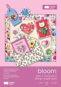 Opakowanie Blok z motywami Bloom A4 80g.16ark. 28 motywów Happy Color