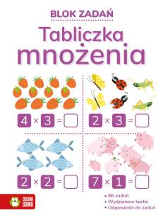 Okładka książki Blok zadań. Tabliczka mnożenia - uszkodzone