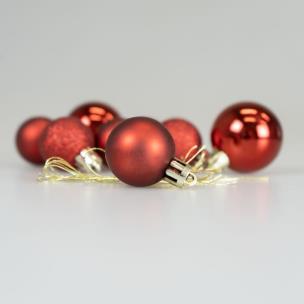 Opakowanie Bombki czerwone 9szt