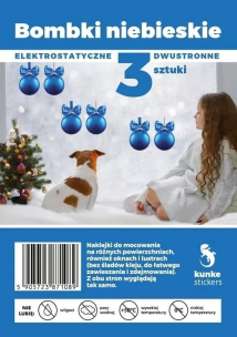 Opakowanie Bombki dwustronne elektrostatyczne niebieski 3szt