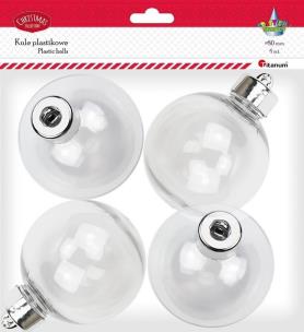 Opakowanie Bombki plastikowe kule 8cm 4szt