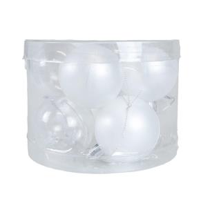 Opakowanie Bombki transparentne perłowe 8szt