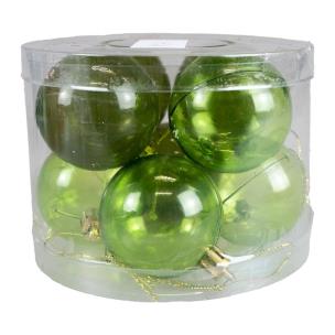 Opakowanie Bombki transparentne zielone 8szt