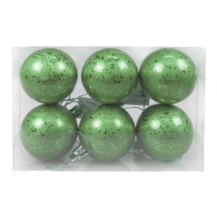 Opakowanie Bombki z efektem rosy szałwiowe 6szt