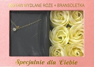 Opakowanie Bransoletka i mydlane róże ecru