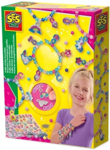 Bransoletki puszyste z naklejkami. Wydawca: SES. Multiszop.pl Opakowanie Bransoletki puszyste z naklejkami