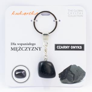Brelok Dla wspaniałego mężczyzny czarny onyks. Wydawca: Kukartka. Multiszop.pl Opakowanie Brelok Dla wspaniałego mężczyzny czarny onyks