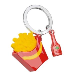 Opakowanie Brelok do kluczy 3D frytki i keczup