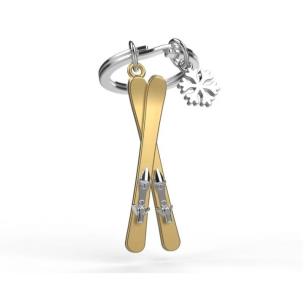 Opakowanie Brelok do kluczy 3D narty z płatkiem śniegu