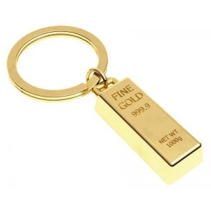 Opakowanie Brelok do kluczy 3D sztabka złota