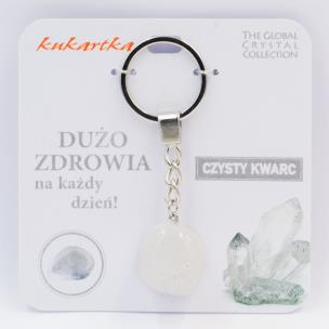 Brelok Dużo zdrowia czysty kwarc. Wydawca: Kukartka. Multiszop.pl Opakowanie Brelok Dużo zdrowia czysty kwarc