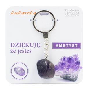 Opakowanie Brelok Dziękuję, że jesteś ametyst