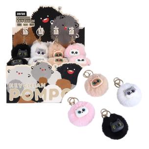Opakowanie Brelok Kotek z pomponem mix