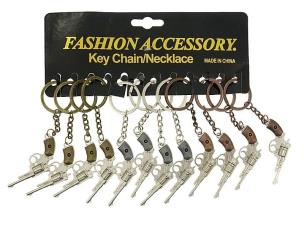 Opakowanie Brelok rewolwer metalowy 6cm (12szt)