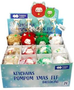 Opakowanie Brelok X-Mas z pomponem mix HAPPY COLOR