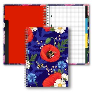 Opakowanie Brulion B5/160K kratka Kwiaty polskie PENMATE