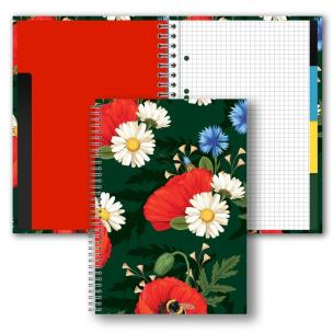 Opakowanie Brulion B5/160K kratka Kwiaty polskie PENMATE