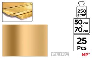 Opakowanie Brystol metaliczny złoty 50x70cm 25szt