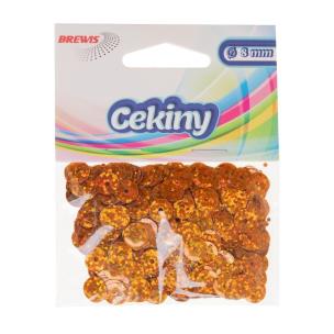 Opakowanie Cekiny błyszczące miedziane 8mm 10g
