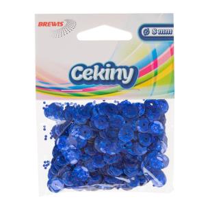 Opakowanie Cekiny błyszczące niebieskie 8mm 10g