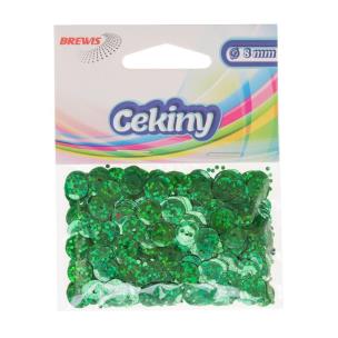 Opakowanie Cekiny błyszczące zielone 8mm 10g