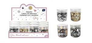 Opakowanie Cekiny do dekoracji 30g Glam (12szt)