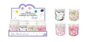 Opakowanie Cekiny do dekoracji 30g pastel (12szt)