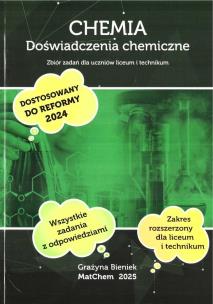 Chemia. Doświadczenia chemiczne Zb. zadań LO. Autor: Grażyna Bieniek. Multiszop.pl Okładka książki Chemia. Doświadczenia chemiczne Zb. zadań LO