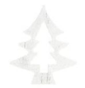 Opakowanie Choinki drewniane białe 6x5cm 2szt