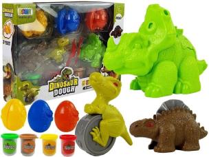 Opakowanie Ciastolina dinozaury z foremkami 12el 4 kolory