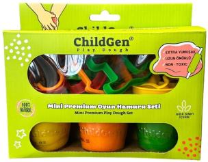 Opakowanie Ciastolina naturalna 3 kolory + 8 kształtów