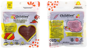 Opakowanie Ciastolina naturalna brązowa w saszetce 125g