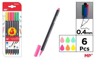 Opakowanie Cienkopis 0.4mm 6 kolorów