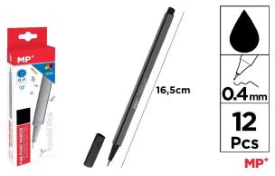 Opakowanie Cienkopis 0.4mm czarny (12szt)