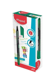 Opakowanie Cienkopis Graph Peps deco zielony (12szt) MAPED