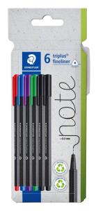 Cienkopis Triplus 6 kolorów 0,3mm. Wydawca: STAEDTLER. Multiszop.pl Opakowanie Cienkopis Triplus 6 kolorów 0,3mm