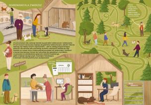 Co robią weterynarze i weterynarki. Autor: Bykowska Anna. Multiszop.pl Okładka książki Co robią weterynarze i weterynarki