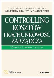 Okładka książki Controlling kosztów i rachunkowość zarządcza