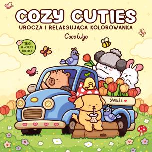 Cozy Cuties. Urocza i relaksująca kolorowanka. Autor: Coco Wyo. Multiszop.pl Okładka książki Cozy Cuties. Urocza i relaksująca kolorowanka