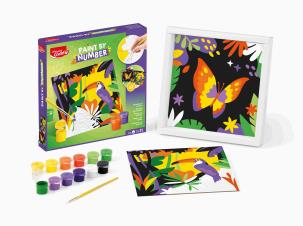 Creativ malowanie po numerach papuga/motyl. Wydawca: Maped. Multiszop.pl Opakowanie Creativ malowanie po numerach papuga/motyl