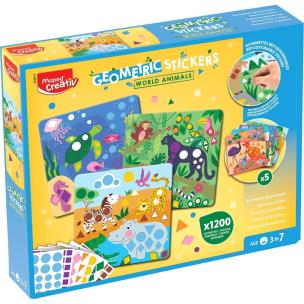 Opakowanie Creativ Naklejki geometryczne świat zwierząt MAPED