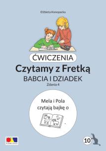 Okładka książki Ćwiczenia. Czytamy z Fretką cz.10 Babcia i dziadek