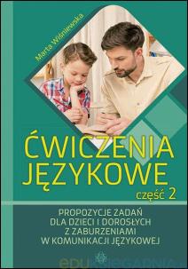 Ćwiczenia językowe część 2. Autor: Marta Wiśniewska. Multiszop.pl Okładka książki Ćwiczenia językowe część 2