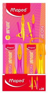 Cyrkiel Study Neon + ołówek mix MAPED. Wydawca: Maped. Multiszop.pl Opakowanie Cyrkiel Study Neon + ołówek mix MAPED