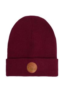 Opakowanie Czapka Beanie z bawełny organicznej karminowa